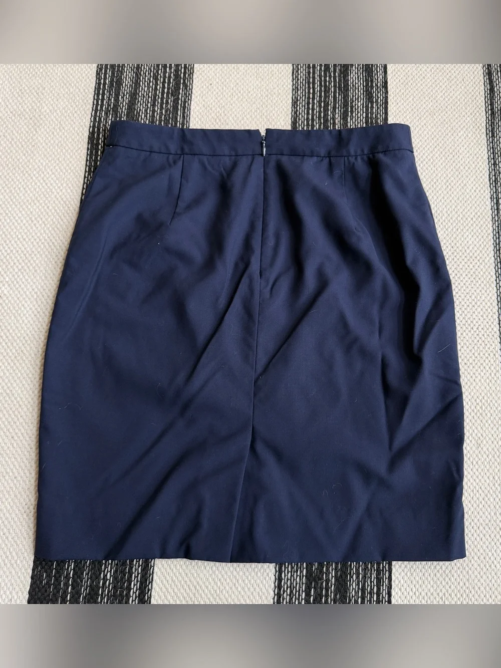 J. Crew Women's Wool Blend Navy Pencil Skirt Tailored Workwear B1 Stretch Sz. 6P